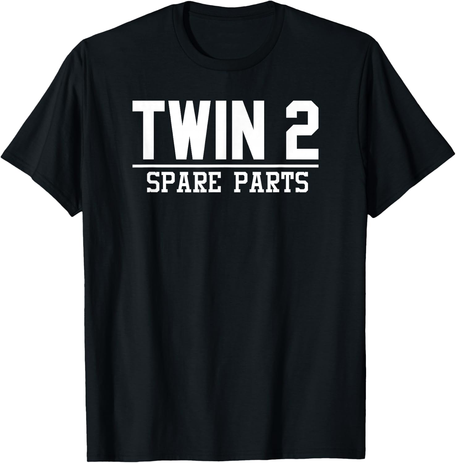 ORIGINAL + SPARE PARTS funny identical twins matching T-Shirt - T-Shirt | Black