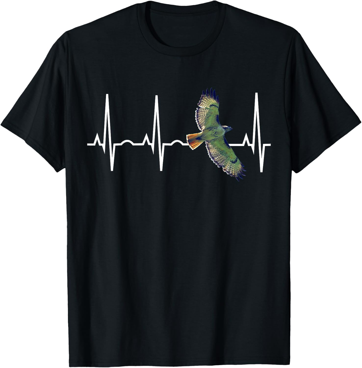 Red Tail Hawk Heartbeat - Best Buteo T-Shirt - T-Shirt | Black