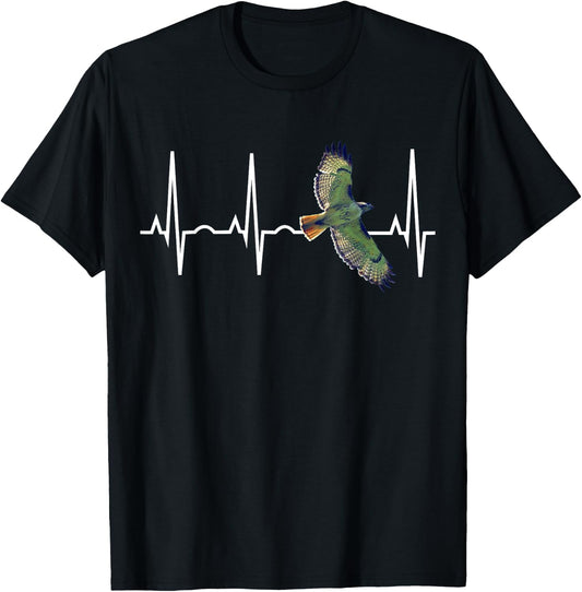 Red Tail Hawk Heartbeat - Best Buteo T-Shirt - T-Shirt | Black