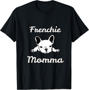 Frenchie Momma. French Bulldog lover Mom Women Girls Kids T-Shirt - T-Shirt | Black
