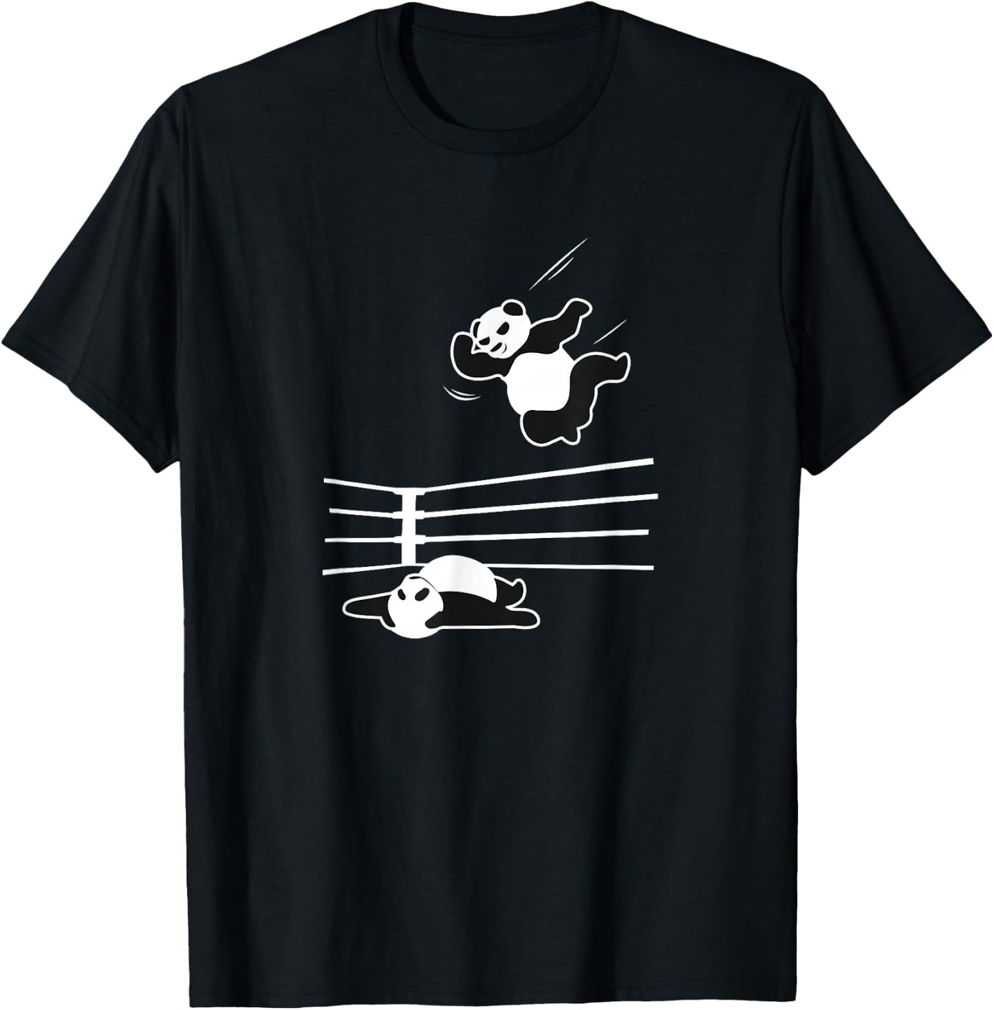 Panda Bear Wrestler Wrestling Grappling T-Shirt - T-Shirt | Black