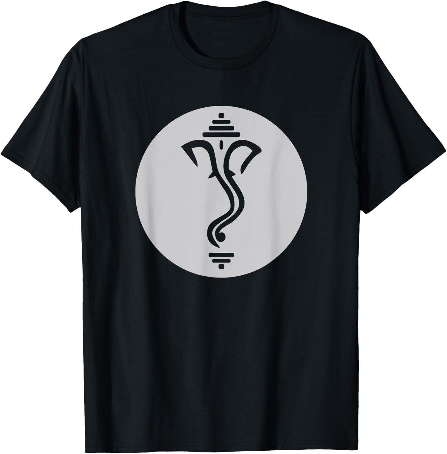 Symbol Ganesha Meditation Spiritual India Yoga T-Shirt - T-Shirt | Black