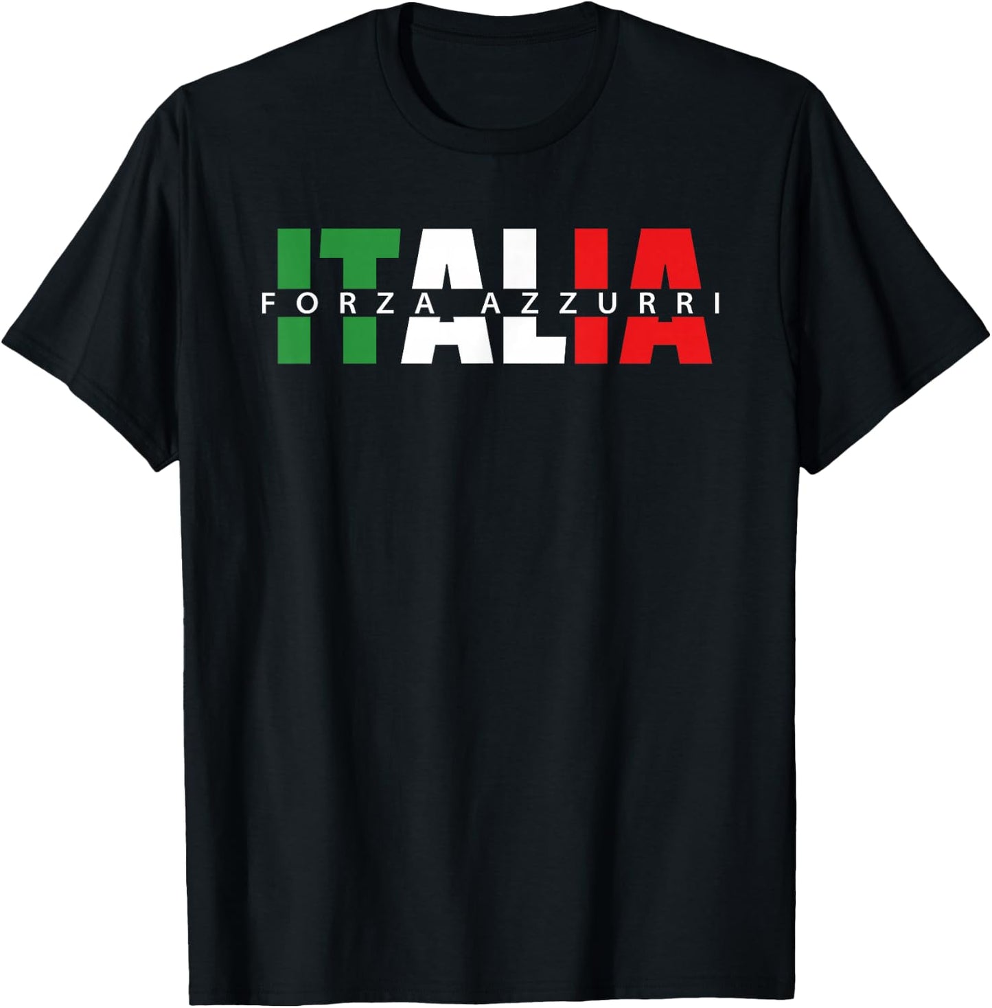 Forza Azzurri Italia Calcio Soccer Amichevole Partitella T-Shirt - T-Shirt | Black