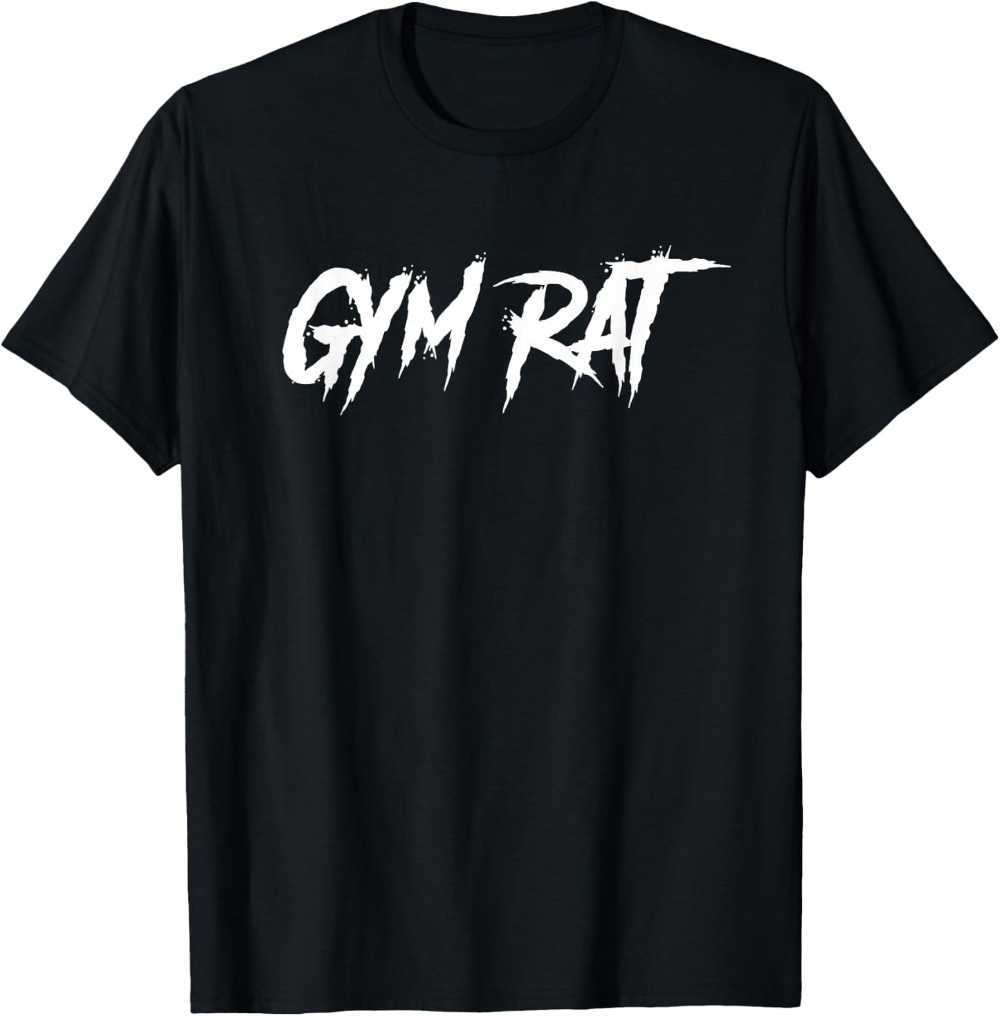 Gym Rat Gifts Men Essential Clothes Hustle Fitness Graffiti T-Shirt - T-Shirt | Black