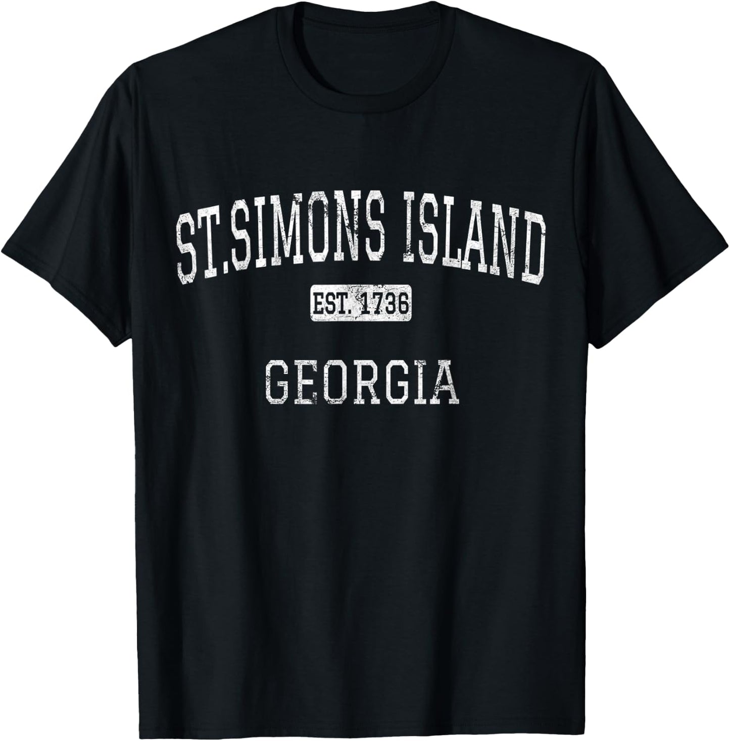 St.Simons Island Georgia GA Vintage T-Shirt - T-Shirt | Black