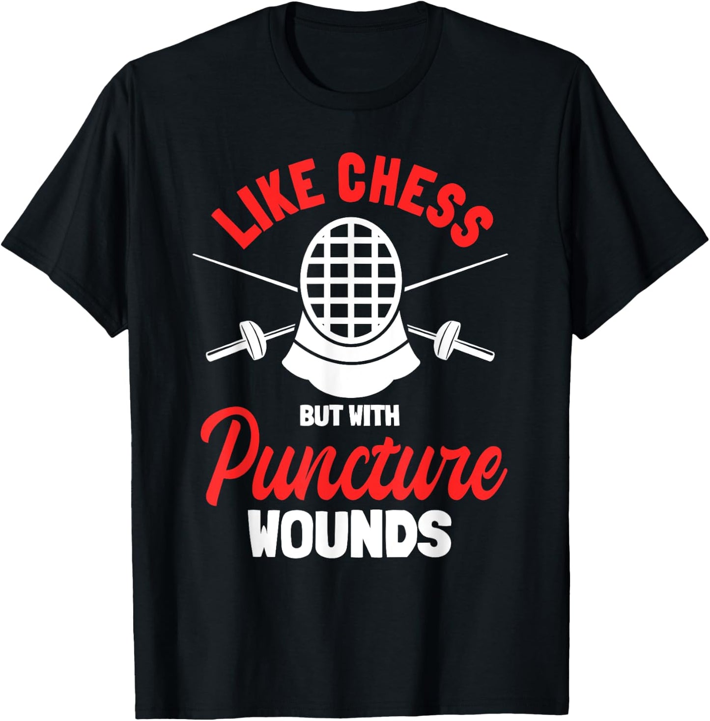 Fencing Combat Sport Foil Epee Fence Sabre Sword Fencer T-Shirt - T-Shirt | Black