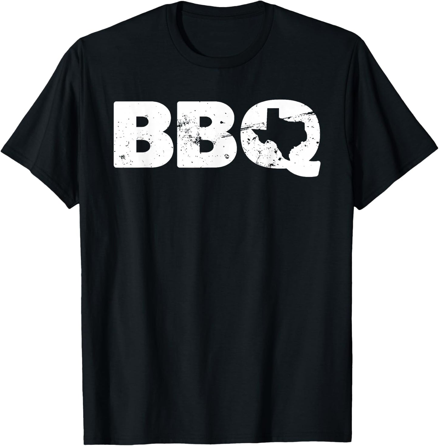Texas BBQ novelty Texas barbecue and map vintage BBQ T-Shirt - T-Shirt | Black