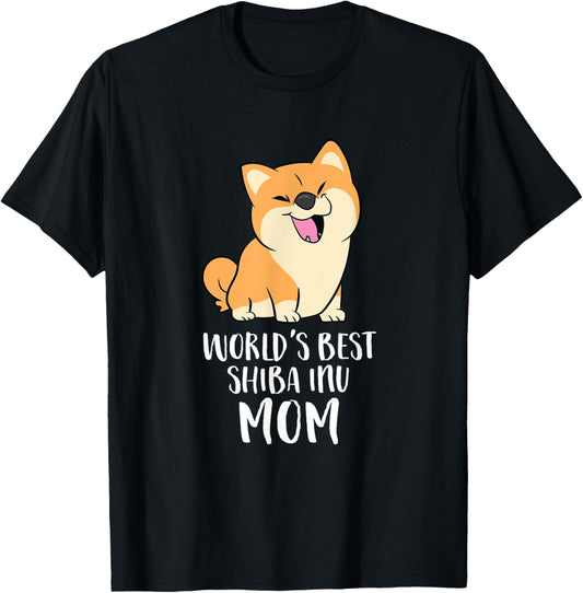 World's Best Shiba Inu Mom Dog Shiba Mama Cute Shiba Inu T-Shirt - T-Shirt | Black