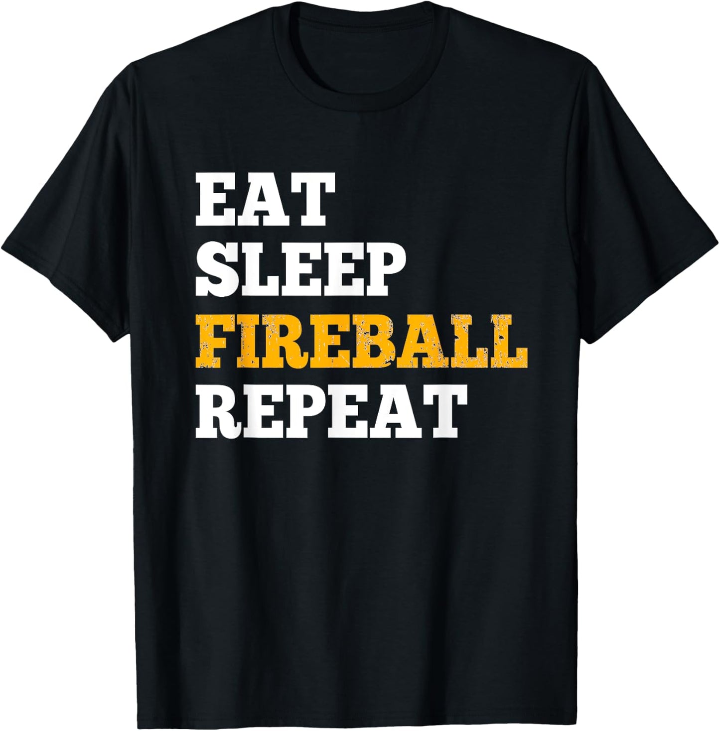 Eat Sleep Fireball Repeat - Shirt for RPG Gamers T-Shirt - T-Shirt | Black