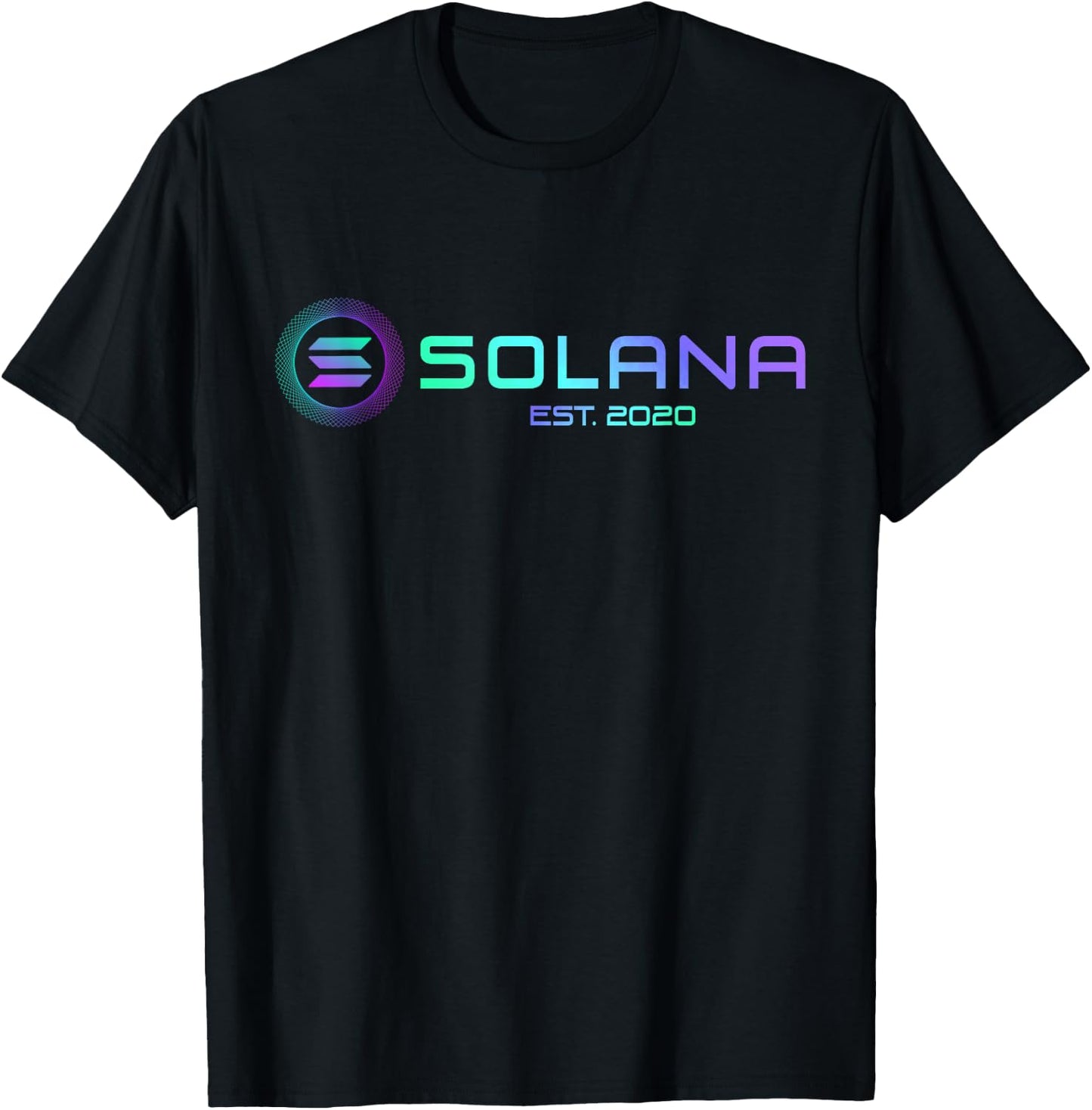 Solana SOL Coin Crypto Logo Blockchain | Solana T-Shirt - T-Shirt | Black