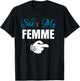 She's My FEMME Lesbian Couple Matching Outfit Gift T-Shirt - T-Shirt | Black