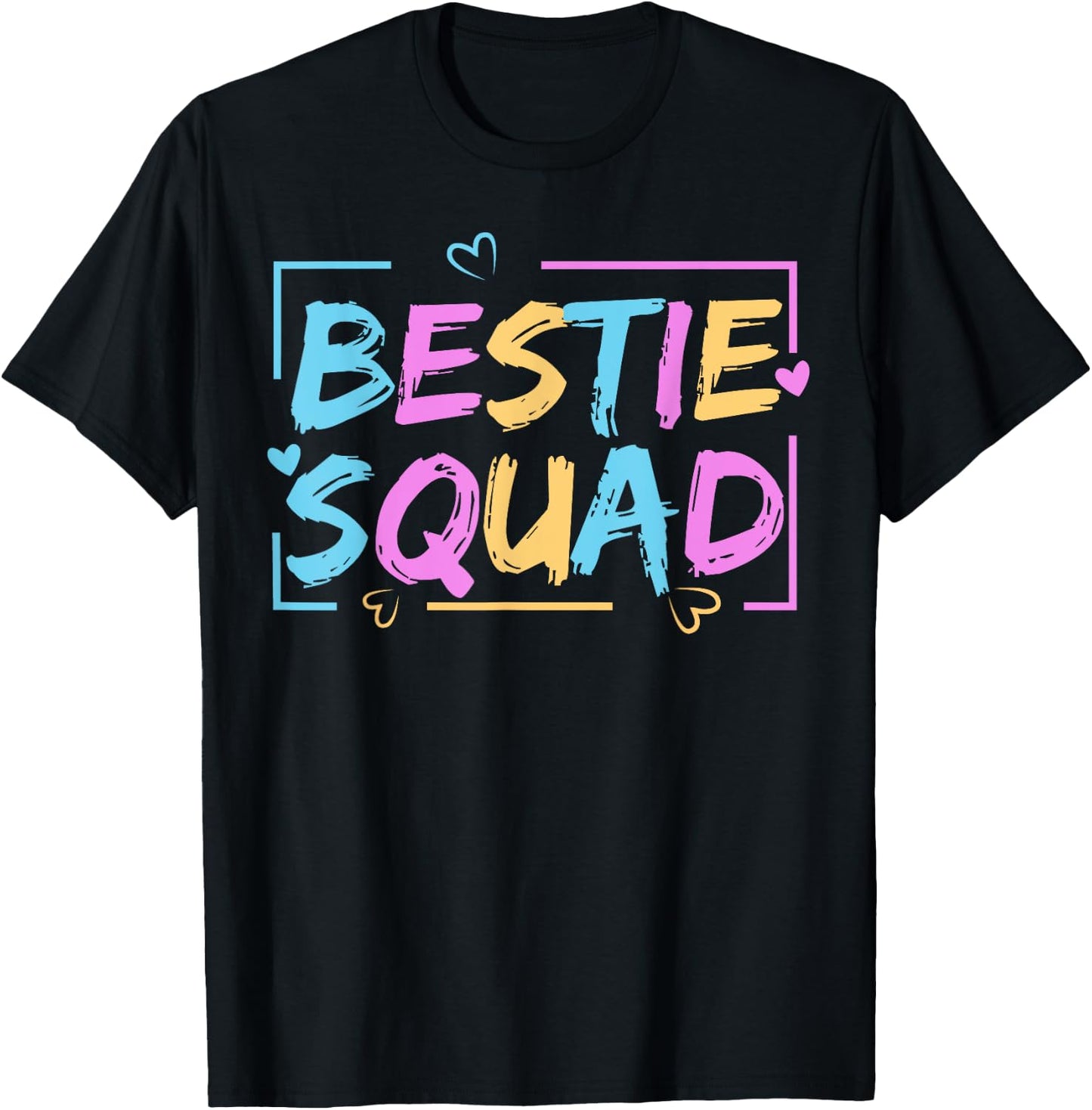 Best Friend Matching Squad Tie Dye Bestie BFF T-Shirt - T-Shirt | Black