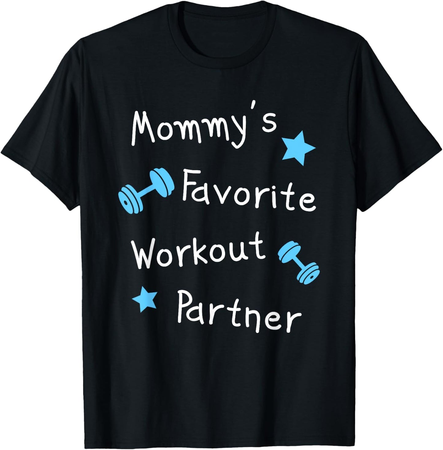 Mommy's Favorite Workout Partner – Kids Cute Fitness (Boys) T-Shirt - T-Shirt | Black