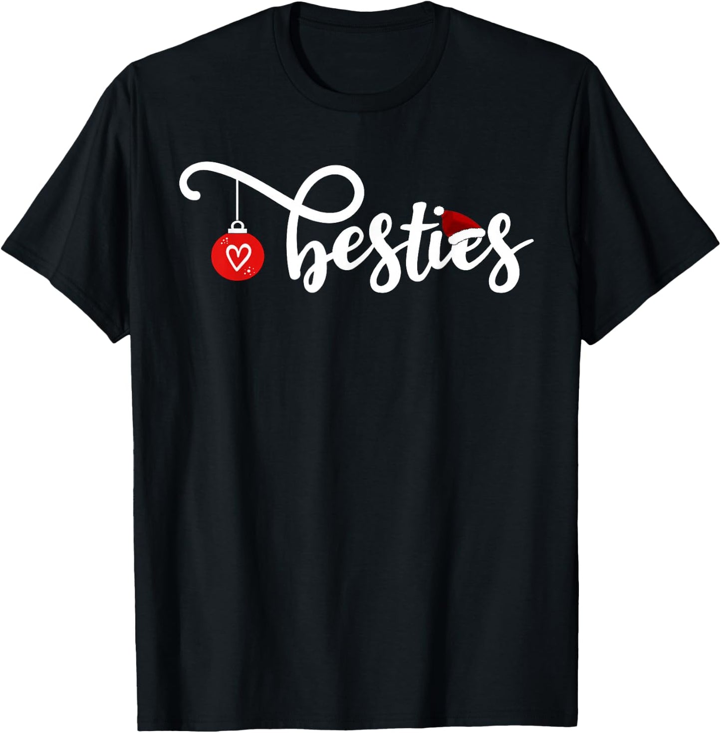 Besti Friend Christmas Cute Besties Christmas T-Shirt - T-Shirt | Black