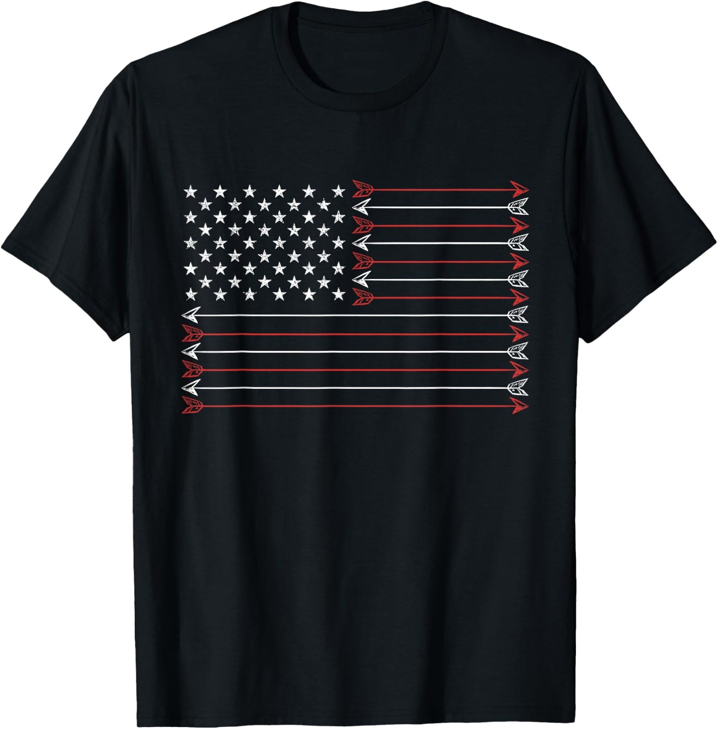 American Flag Arrows Bow Hunting Archery Gift Kids Men T-Shirt - T-Shirt | Black