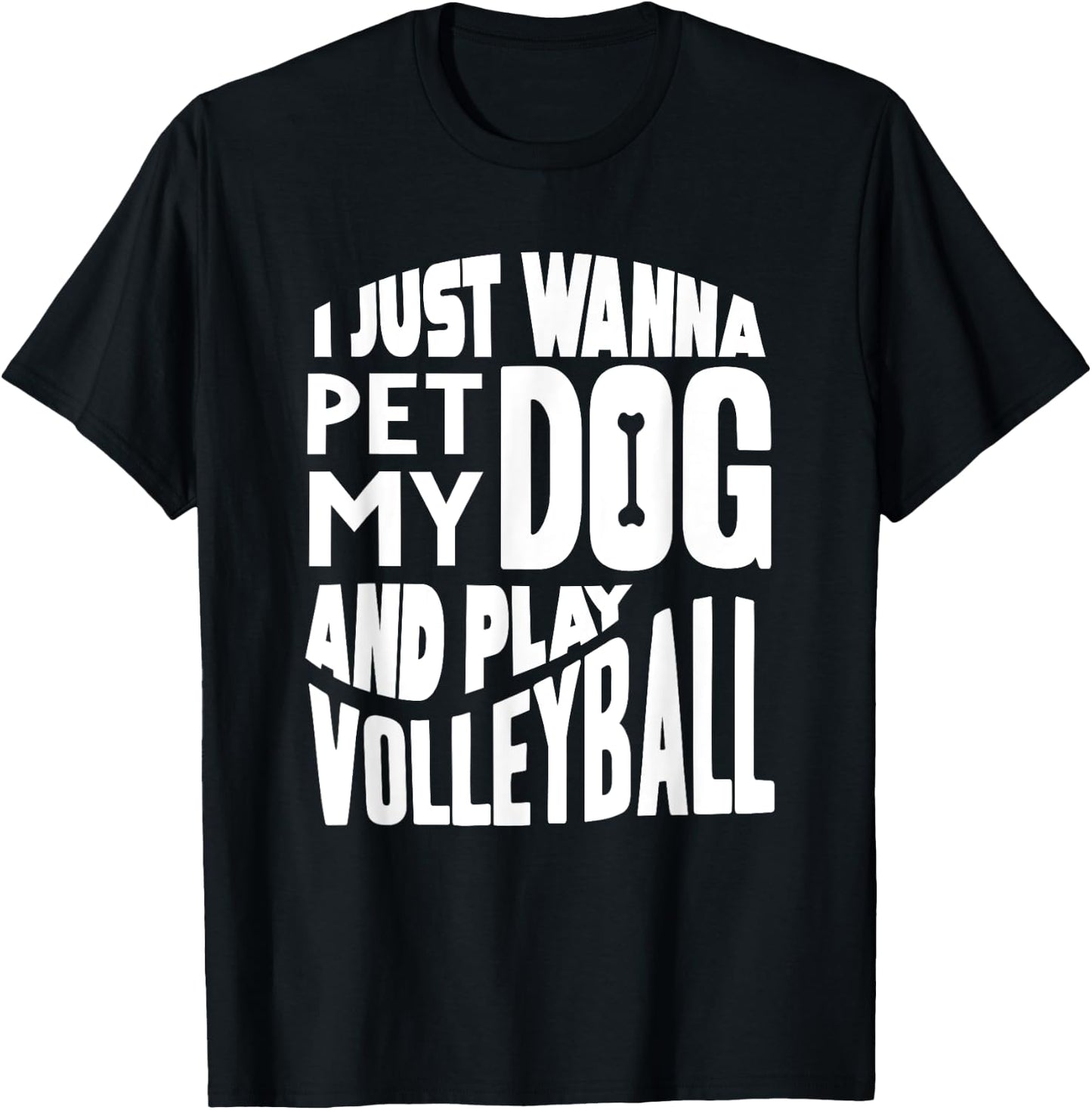 Volleyball Player Shirt Men Women Volleyball and Dog Lover T-Shirt - T-Shirt | Black