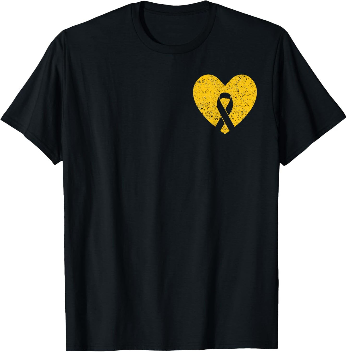 In September We Wear Gold Childhood Cancer Awareness Ribbon T-Shirt - T-Shirt | Black