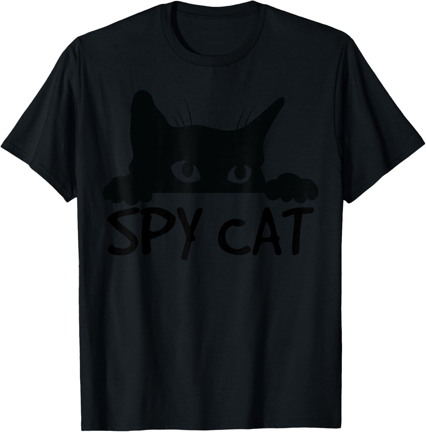 Spy Cat Cute Cat Lover Cat Mom Cat Lady Funny Cat T-Shirt - T-Shirt | Black