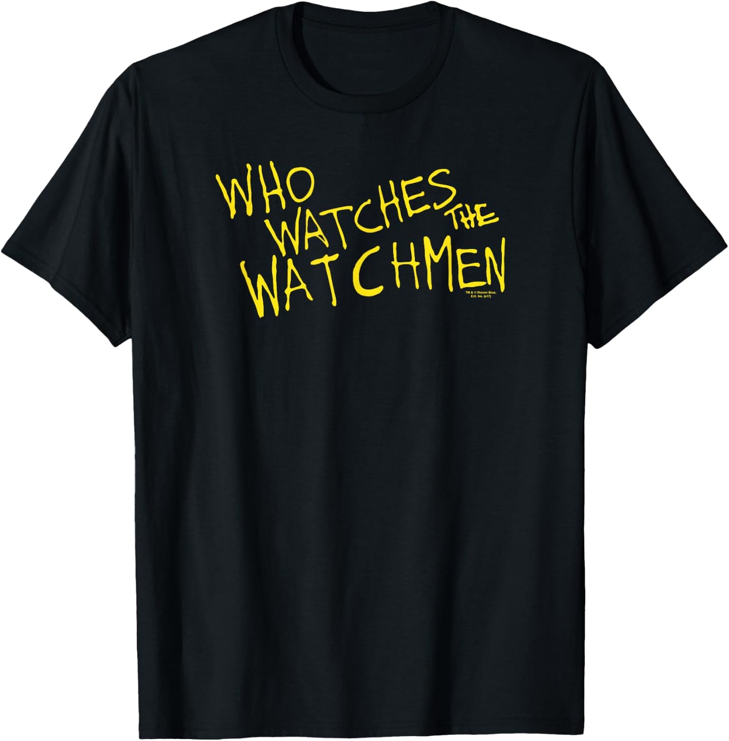 DC Comics Watchmen Who Watches Adult , Black, Small T-Shirt - T-Shirt | Black