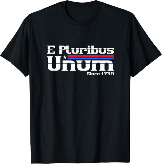 E Pluribus Unum 4th of July T-Shirt - T-Shirt | Black