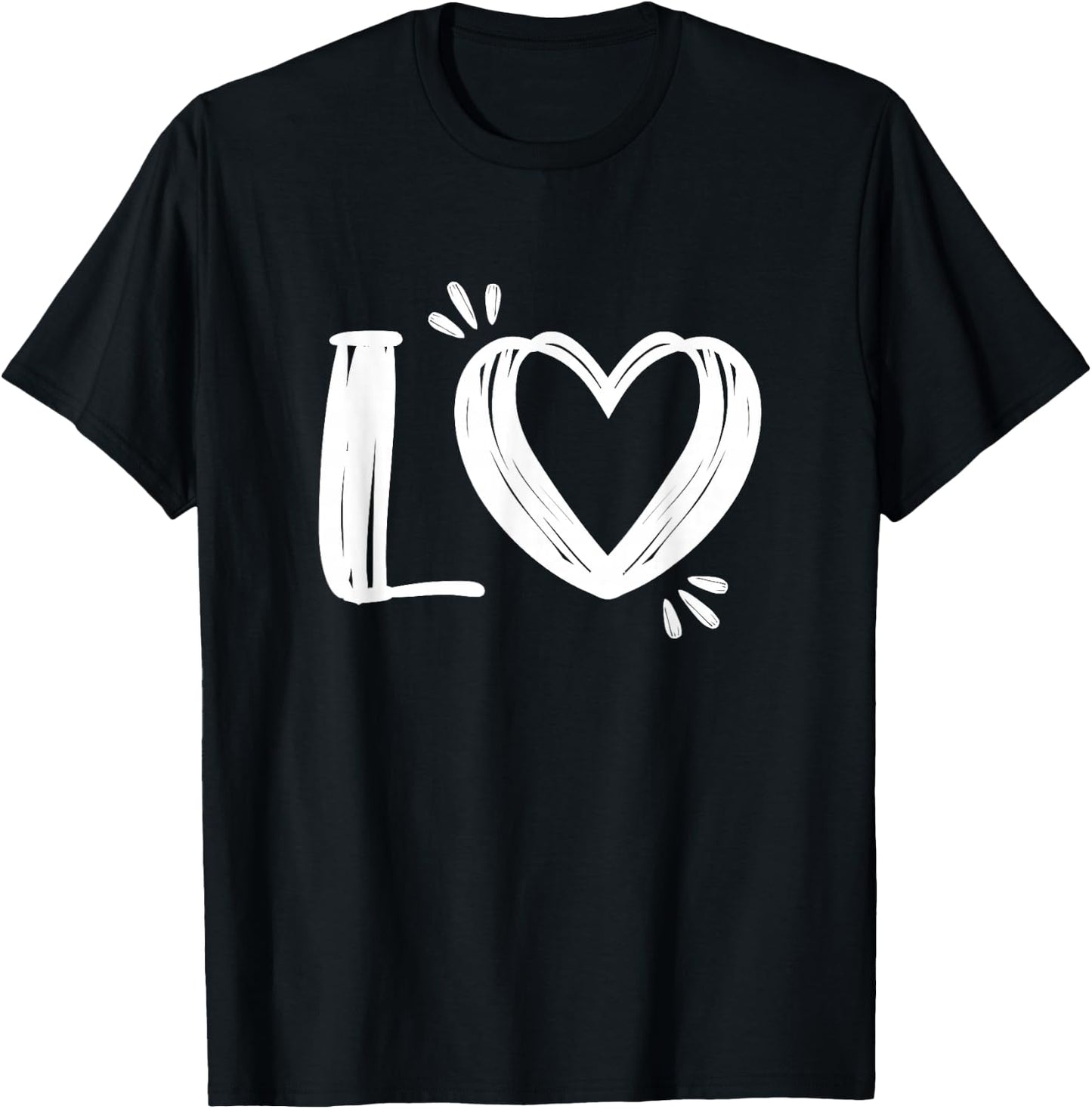 Valentines Couples Shirt & Her Matching Love T-Shirt - T-Shirt | Black