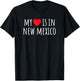 MY HEART IS IN NEW MEXICO Cute American State T-Shirt - T-Shirt | Black