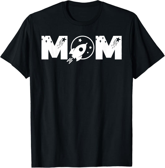 Funny Mum Space Astronaut Birthday Party T-Shirt - T-Shirt | Black