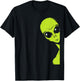 Funny Alien Peeking Alien Believer T-Shirt - T-Shirt | Black