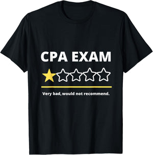 Funny CPA Exam Accountant women gift One Star T-Shirt - T-Shirt | Black