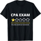 Funny CPA Exam Accountant women gift One Star T-Shirt - T-Shirt | Black