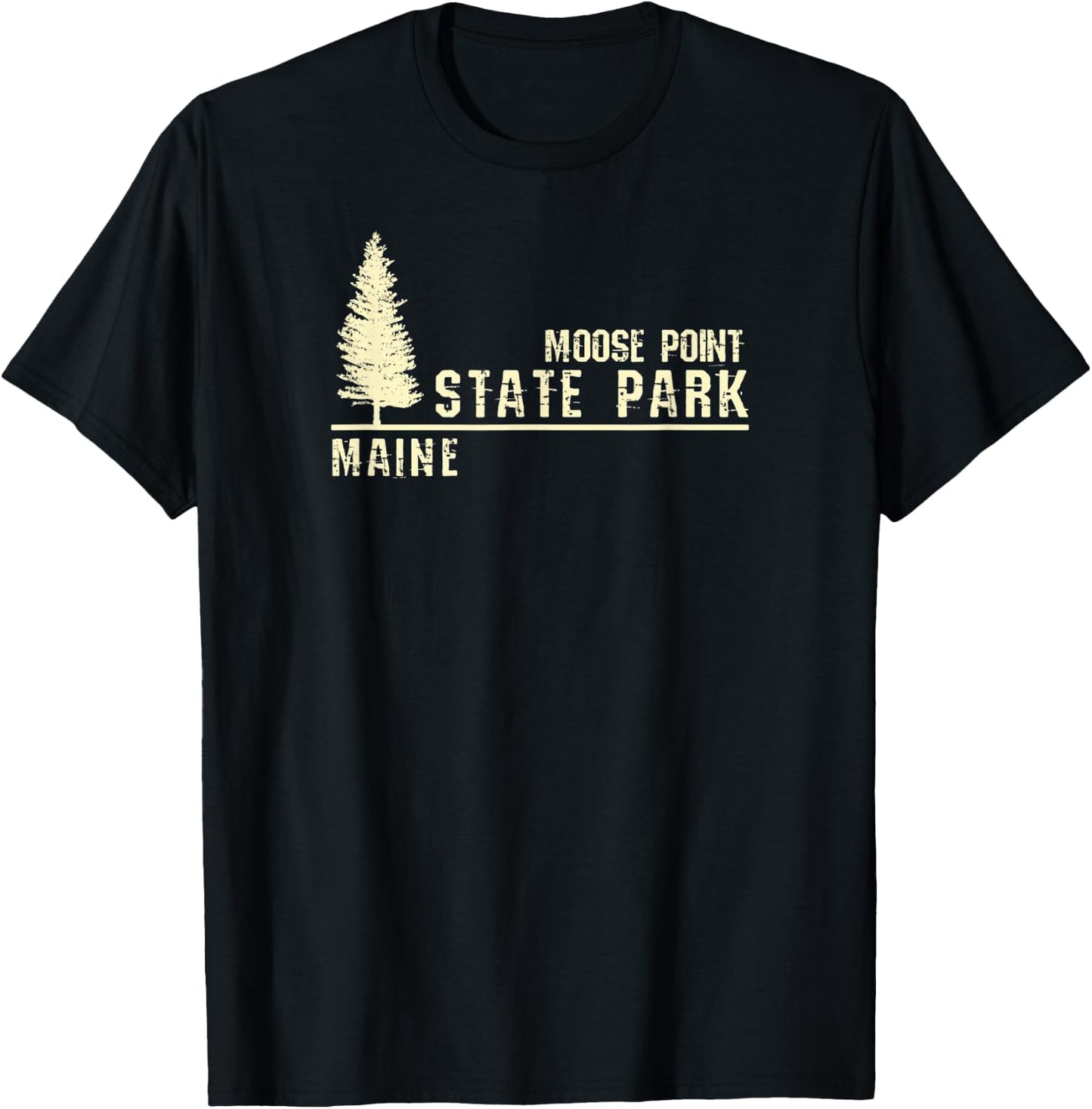 ME Maine Souvenir - Moose Point State Park T-Shirt - T-Shirt | Black