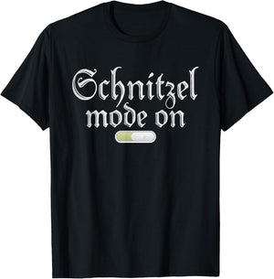 Schnitzel Mode On Funny German Schnitzel T-Shirt - T-Shirt | Black