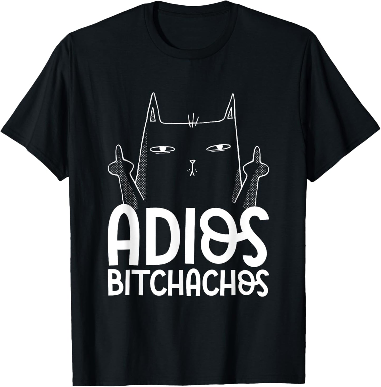 Adios Bitchachos Cat Middle Finger - Cinco De Mayo Women T-Shirt - T-Shirt | Black