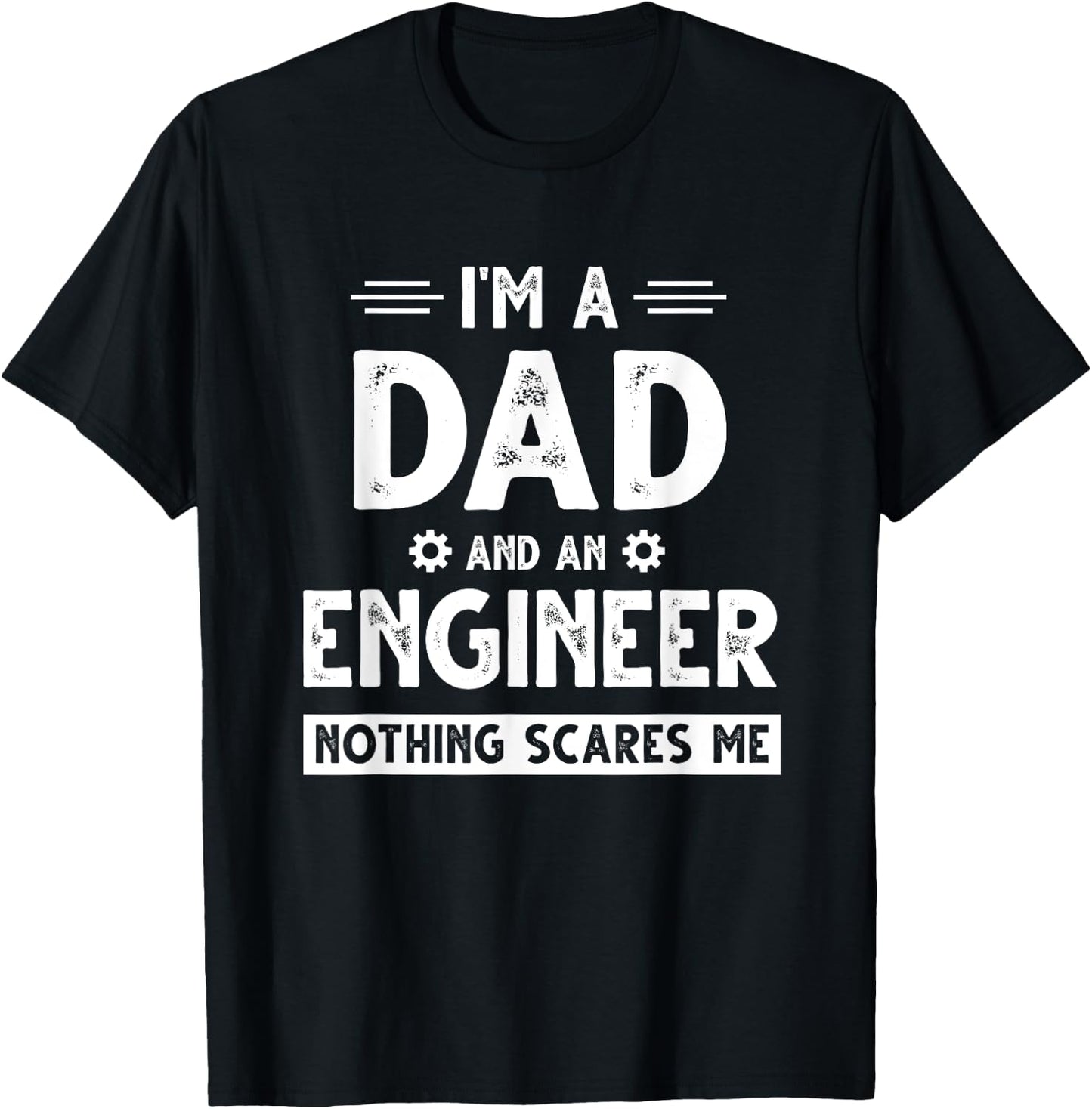 Cute Engineer Dad Men Father's Day Mechanical Engineering T-Shirt - T-Shirt | Black