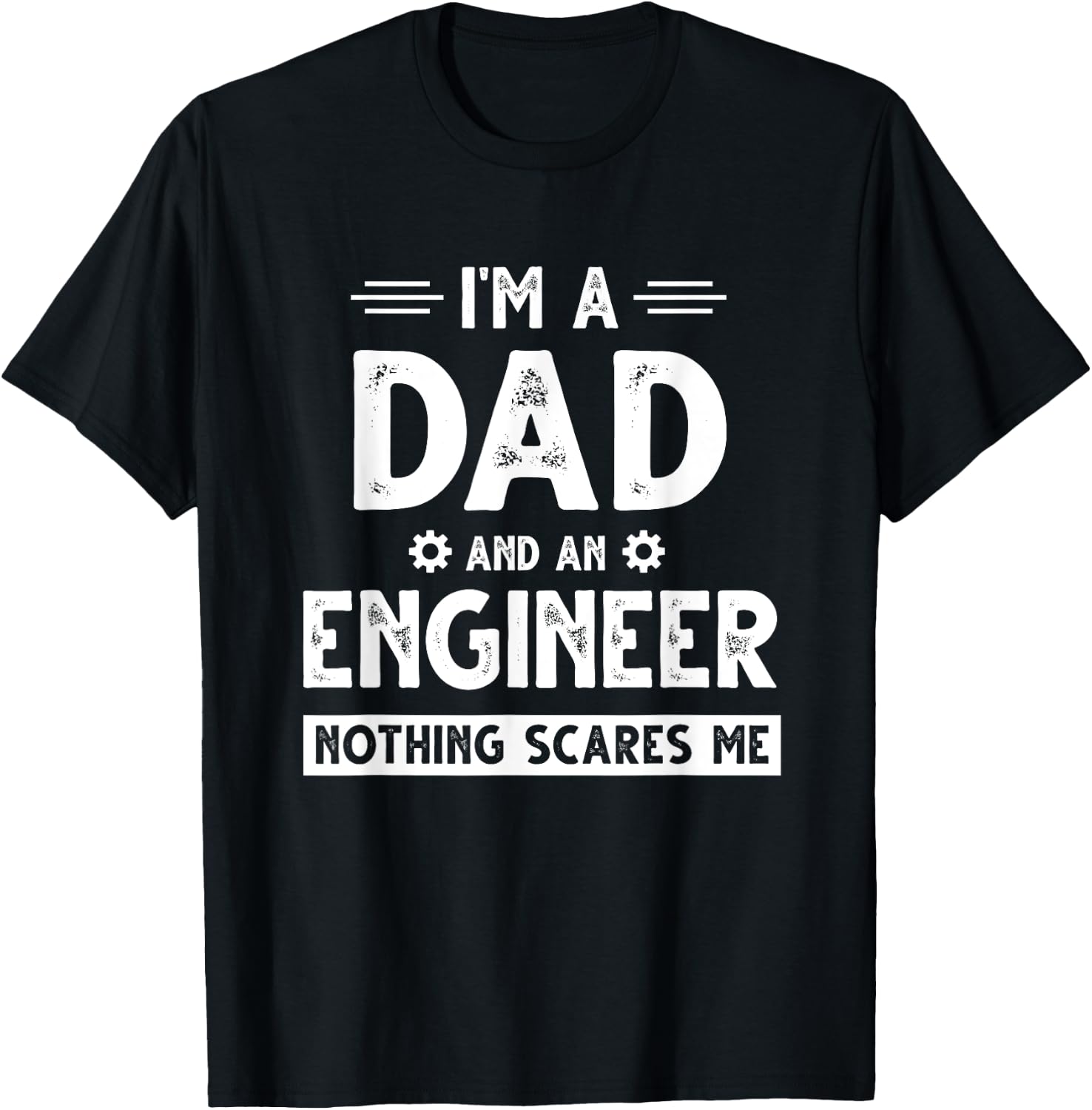 Cute Engineer Dad Men Father's Day Mechanical Engineering T-Shirt - T-Shirt | Black