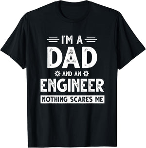 Cute Engineer Dad Men Father's Day Mechanical Engineering T-Shirt - T-Shirt | Black