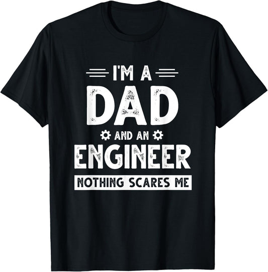 Cute Engineer Dad Men Father's Day Mechanical Engineering T-Shirt - T-Shirt | Black