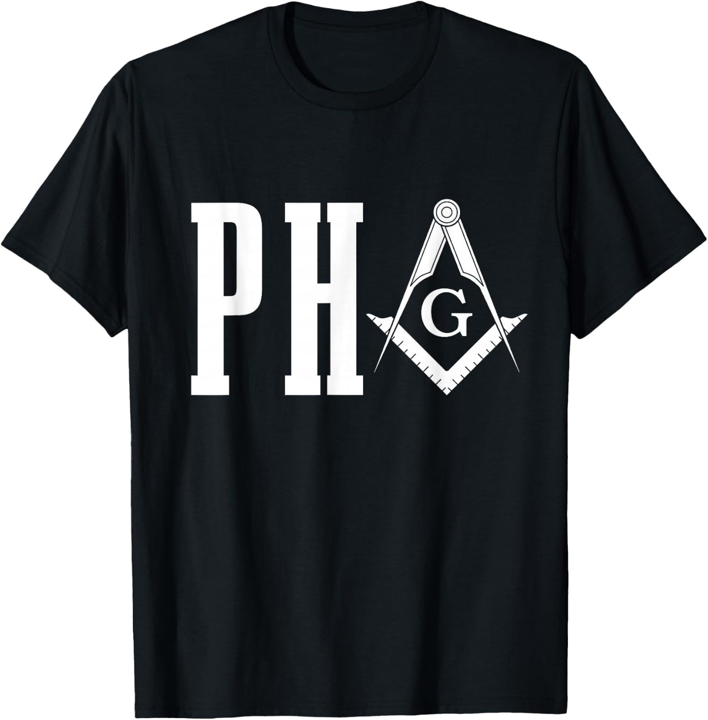 PHA Prince Hall Mason Mason Square & Compass T-Shirt - T-Shirt | Black
