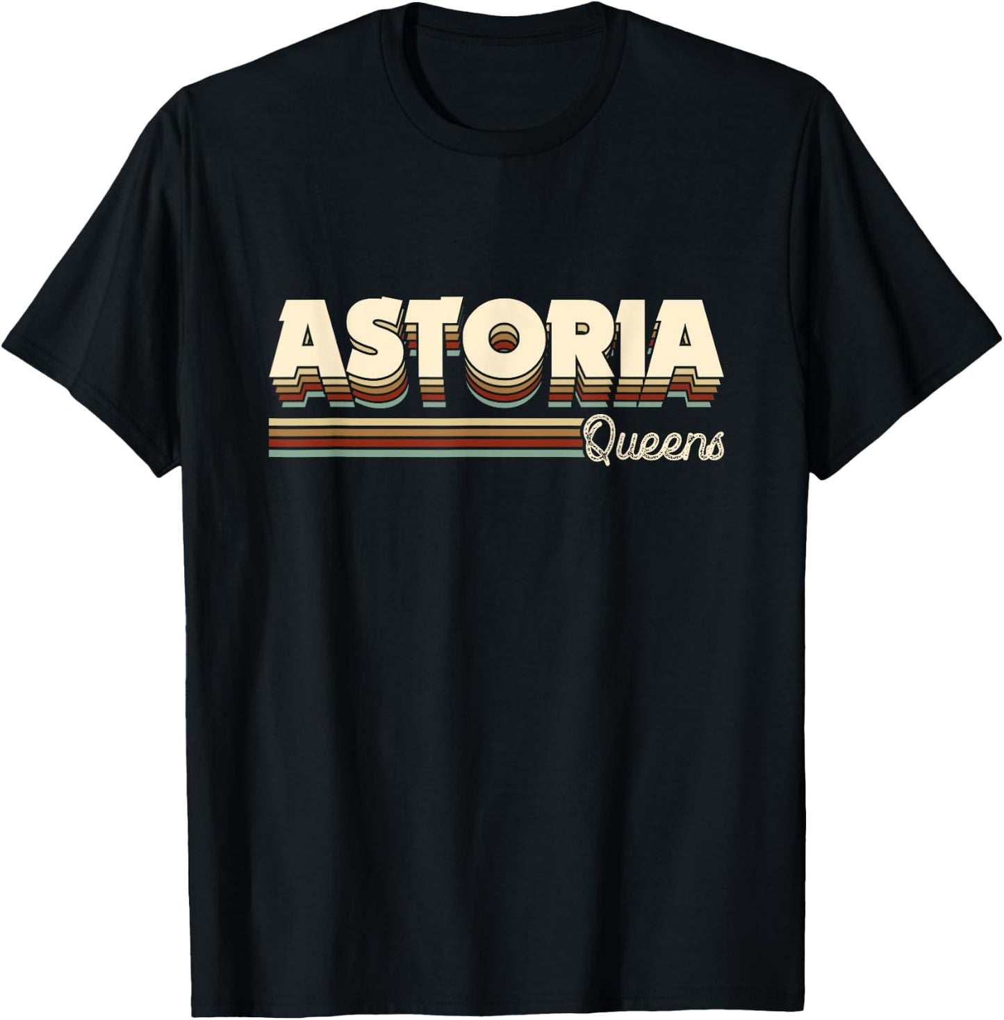 Retro Astoria Queens NY New York Gifts Men Women Kids T-Shirt - T-Shirt | Black