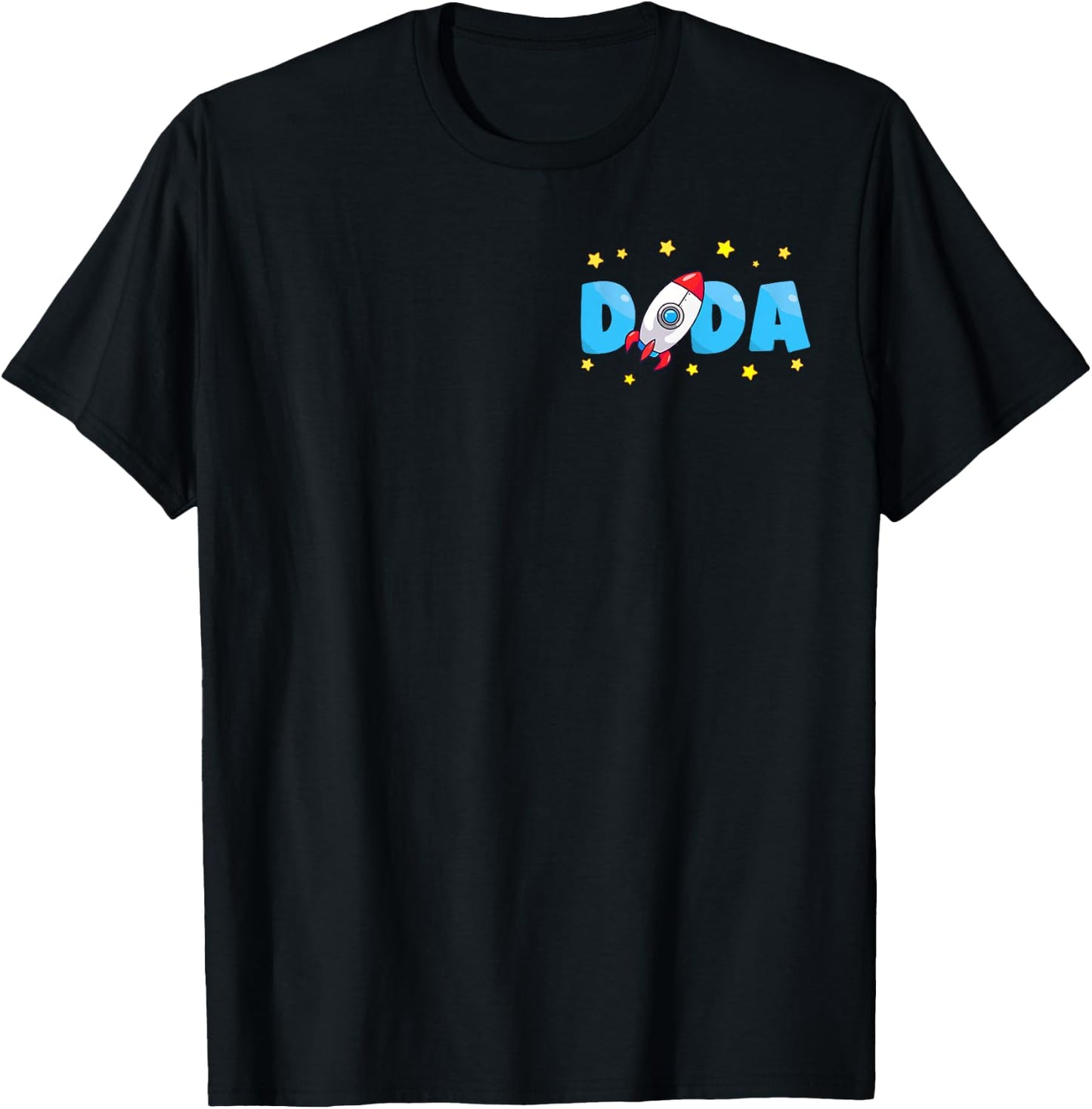 Dada of The Birthday Boy Funny Astronaut Family Matching T-Shirt - T-Shirt | Black