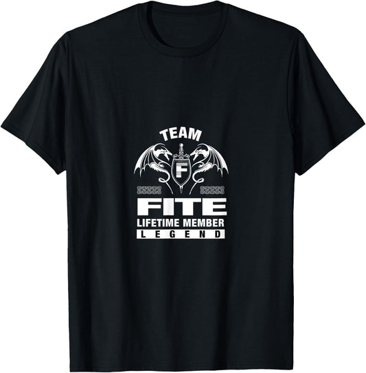 Team FITE - Lifetime Member Gifts T-Shirt - T-Shirt | Black