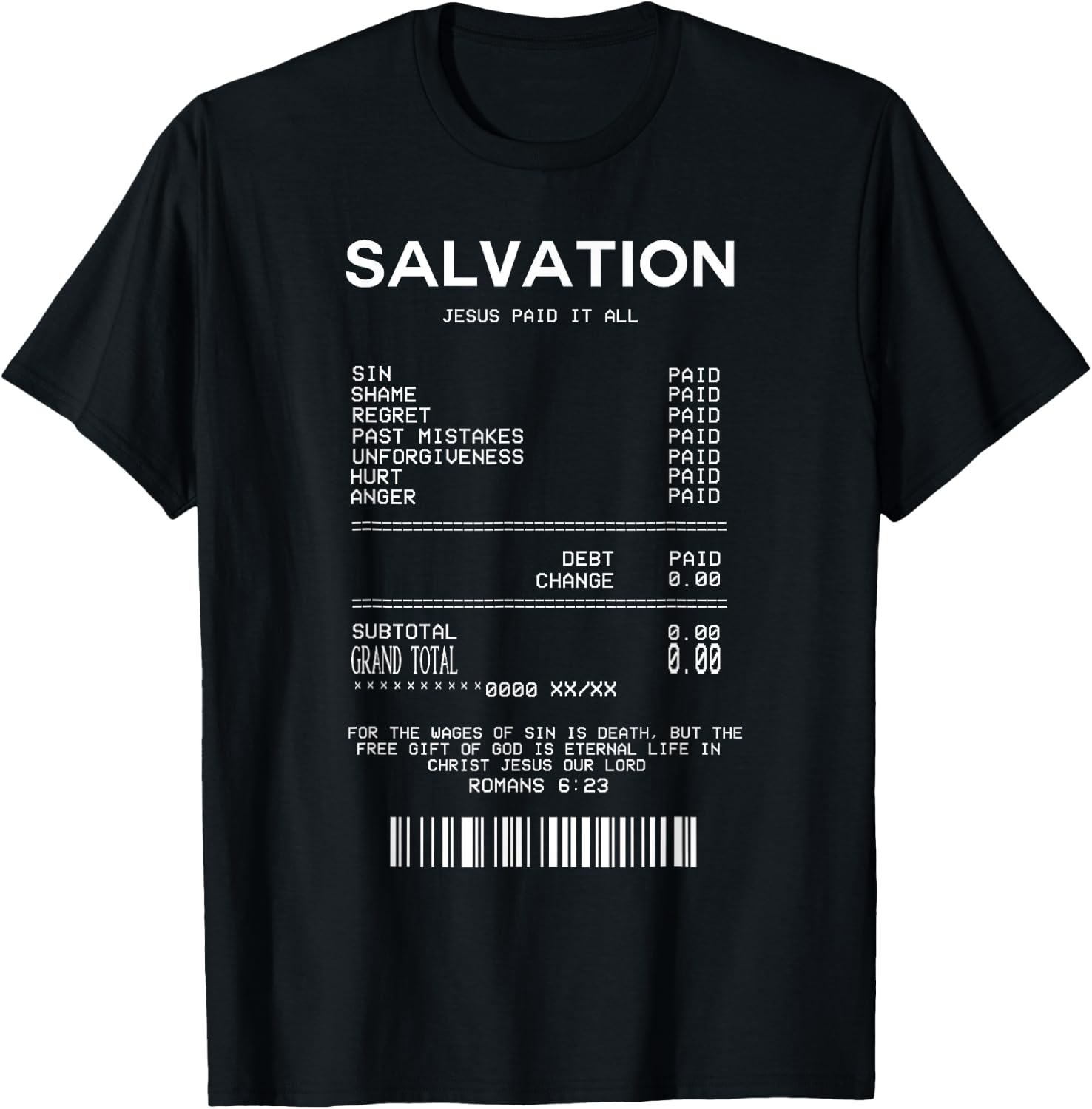 Salvation Jesus Paid It All - Christian T-Shirt - T-Shirt | Black