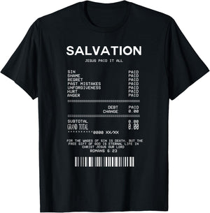 Salvation Jesus Paid It All - Christian T-Shirt - T-Shirt | Black