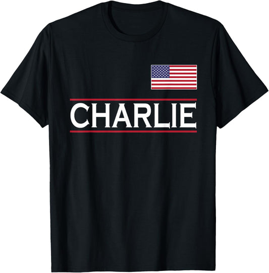 Charlie Personalized Name Funny Birthday Gift T-Shirt - T-Shirt | Black