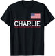 Charlie Personalized Name Funny Birthday Gift T-Shirt - T-Shirt | Black