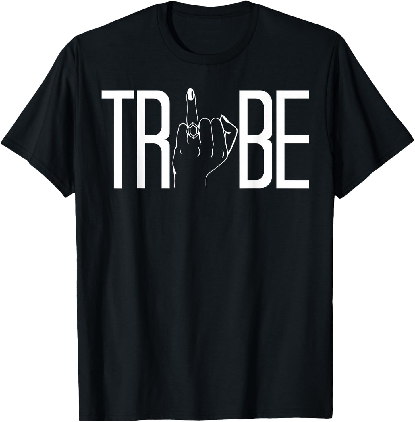 Tribe Ring Finger Wedding Bridal Bachelorette Party Matching T-Shirt - T-Shirt | Black