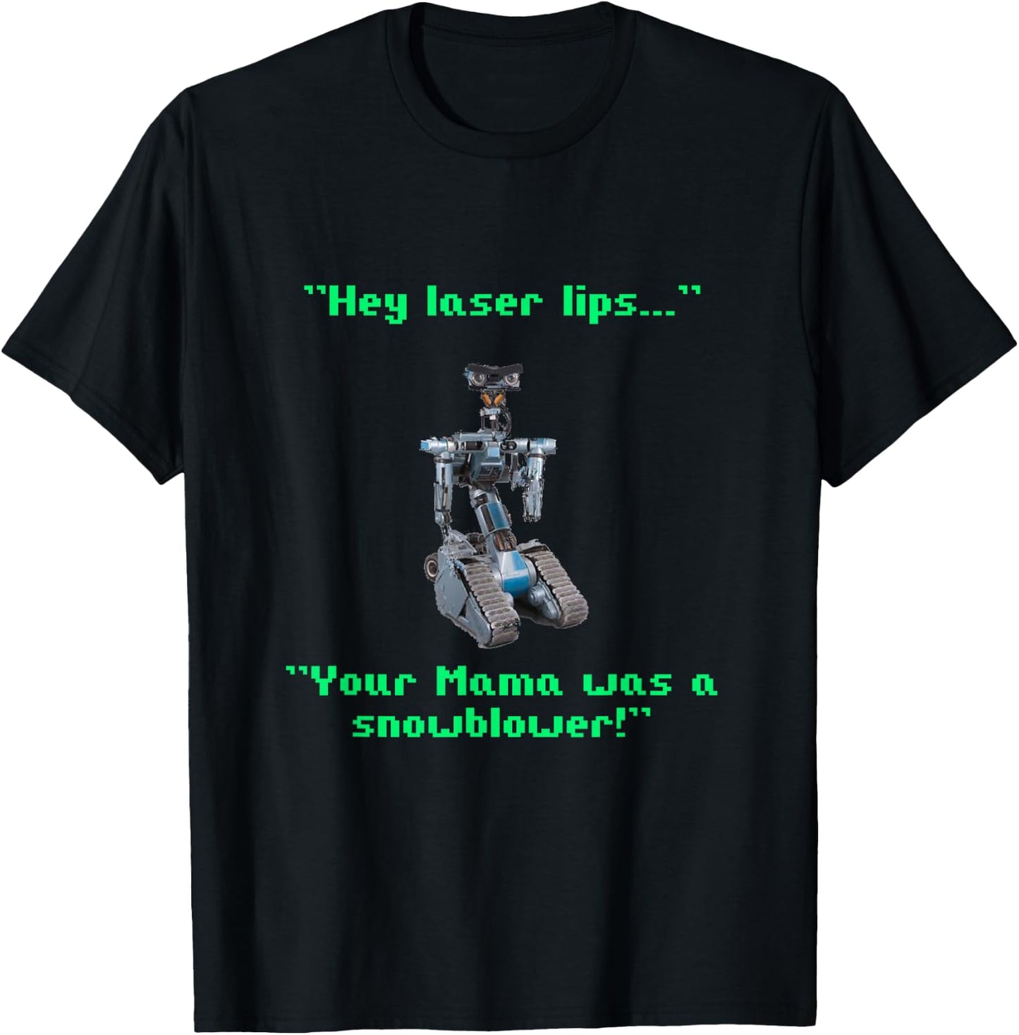 Funny 80s Sarcasm Robotics 5 Johnny Novelty T-Shirt - T-Shirt | Black