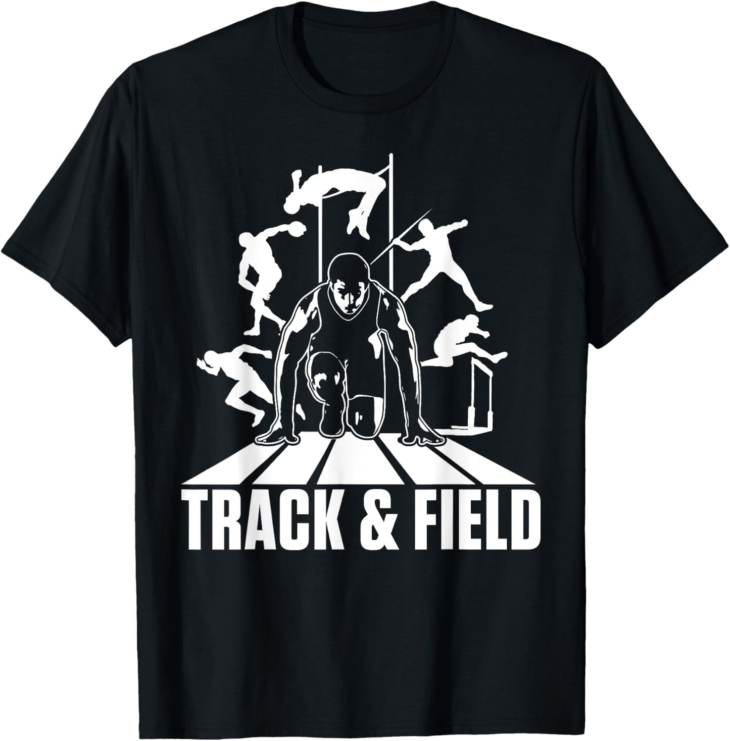 Cute Track And Field Athletics For Boys And Girls T-Shirt - T-Shirt | Black