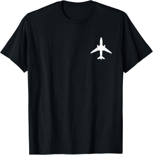 Airplane Airline Pilot Aviator Aviation Aircraft Lover T-Shirt - T-Shirt | Black