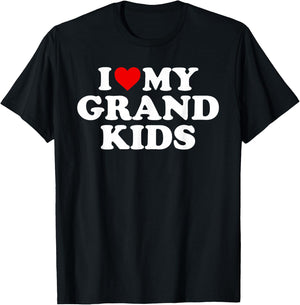 I Love My Grandkids Design T-Shirt - T-Shirt | Black